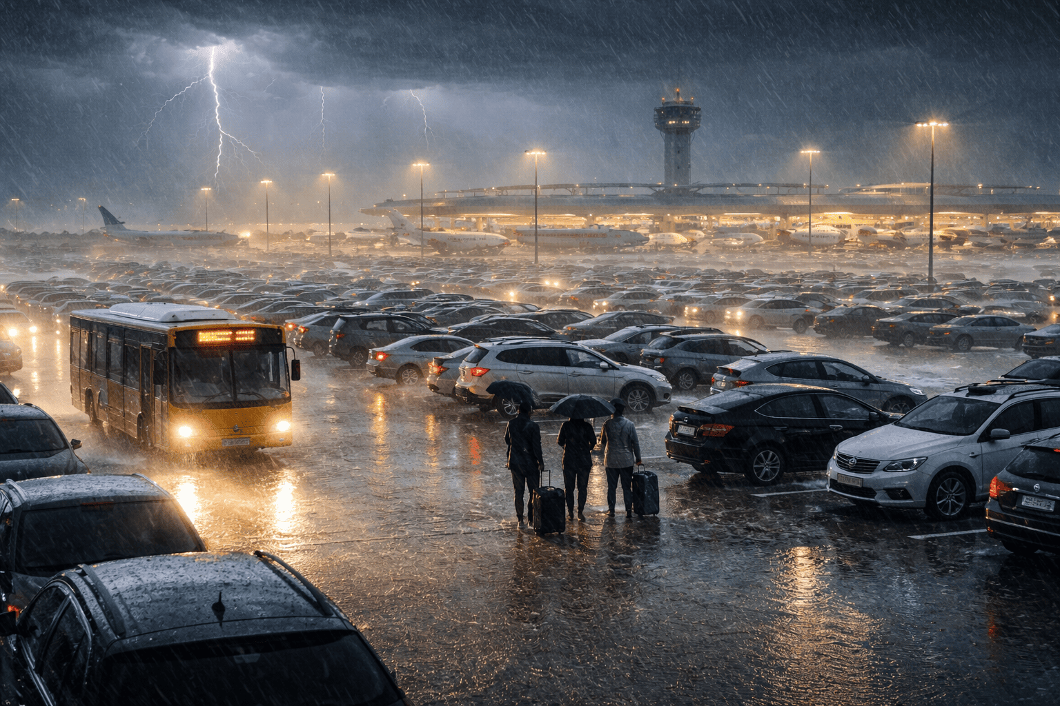 Severe Weather Does Not Stop Airport Parking